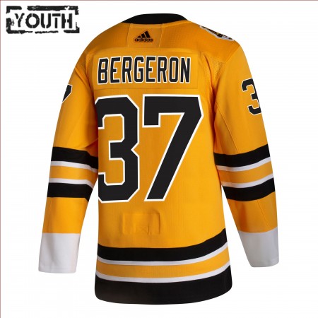 Camisola Boston Bruins Patrice Bergeron 37 2020-21 Reverse Retro Authentic - Criança